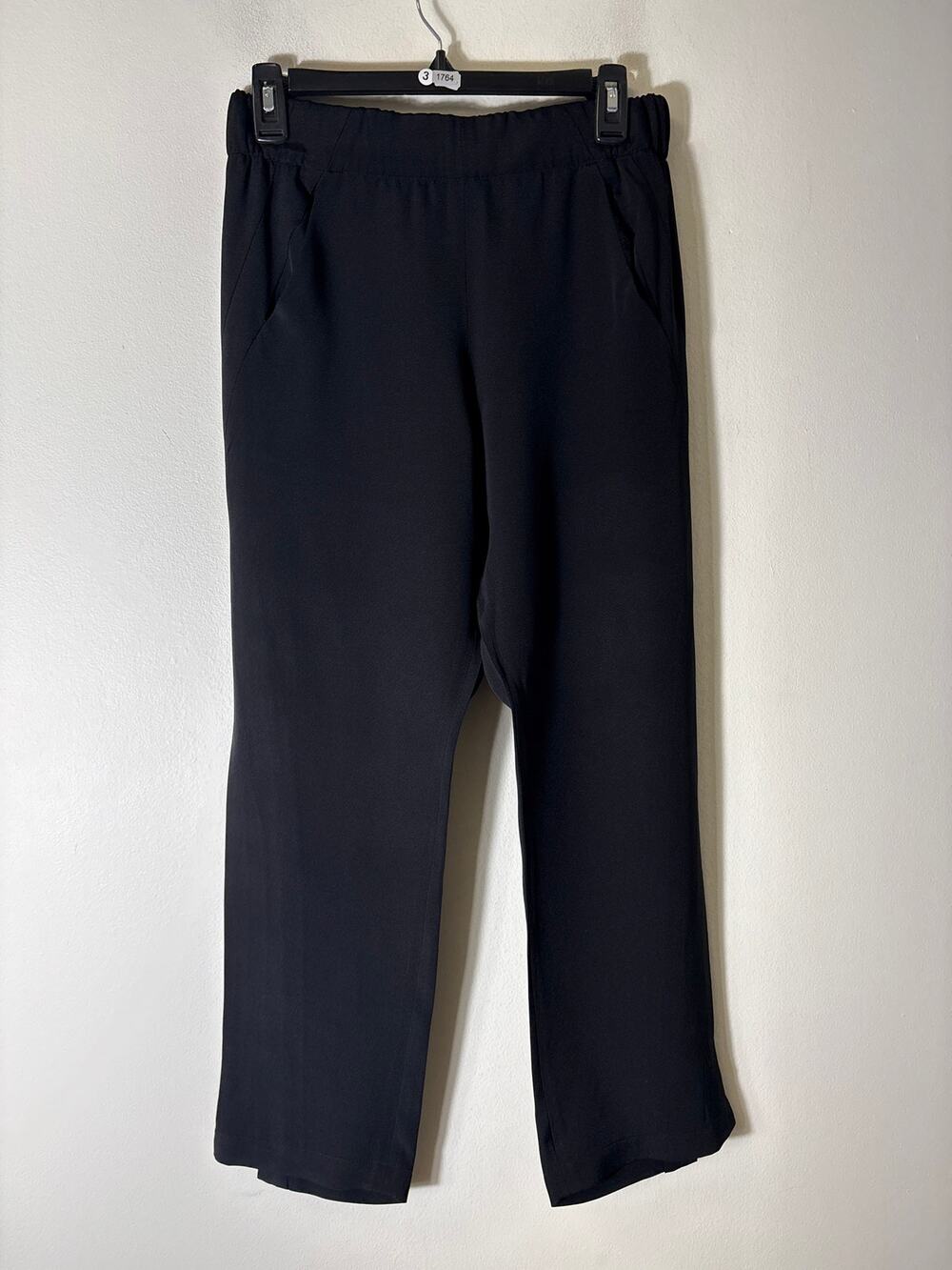 Maria + Cornejo Black Elastic Waist Flowy Pants Sz 6
